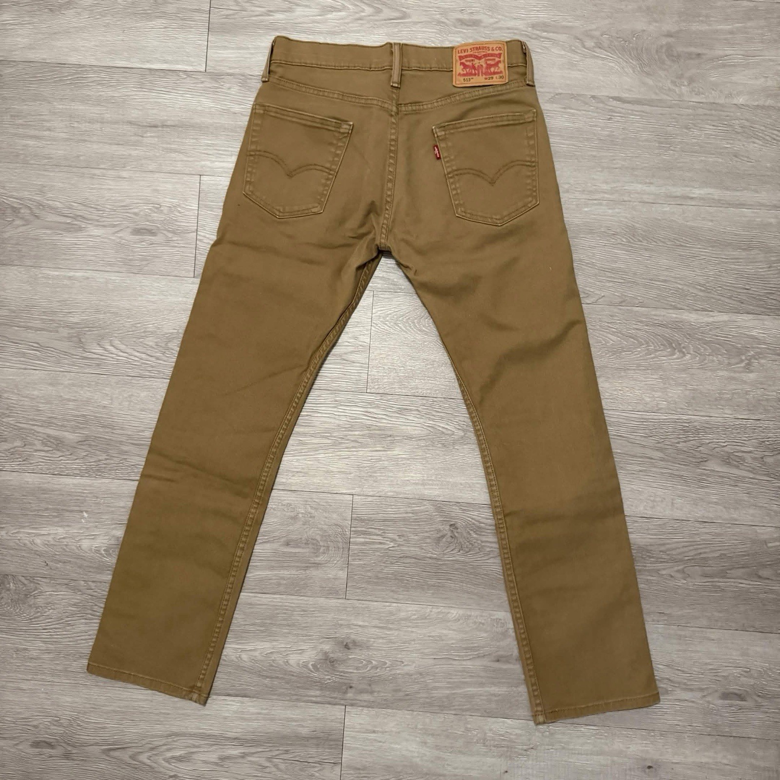 Levi’s 513 Slim Straight Brown Jeans Men’s W29 L30 Stretch Denim Pants Cotton