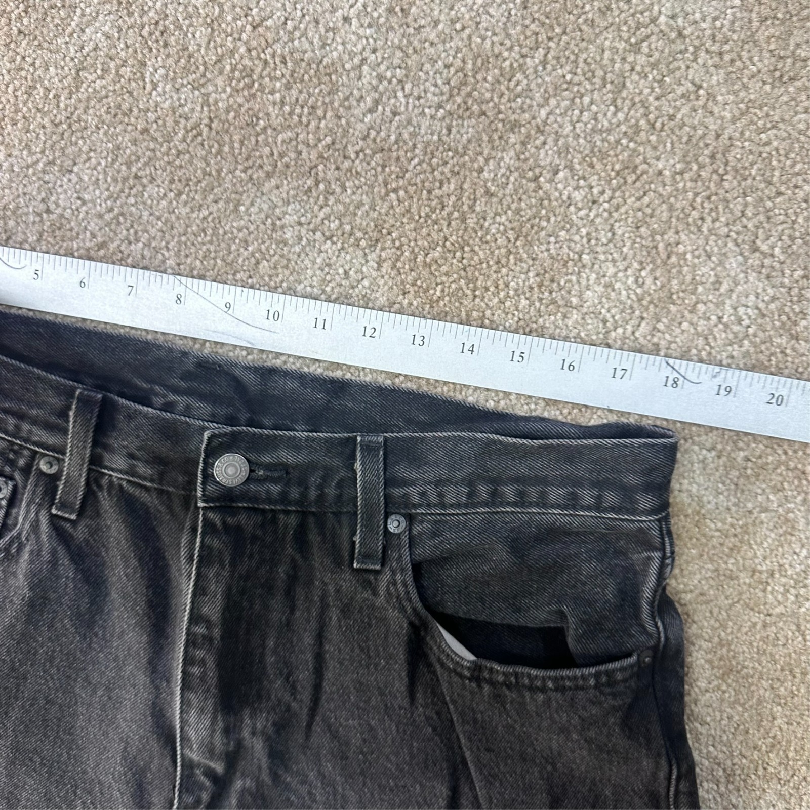 Levi’s premium 568 Loose Straight Jean’s Men’s 36×32 Pants Black Denim Baggy