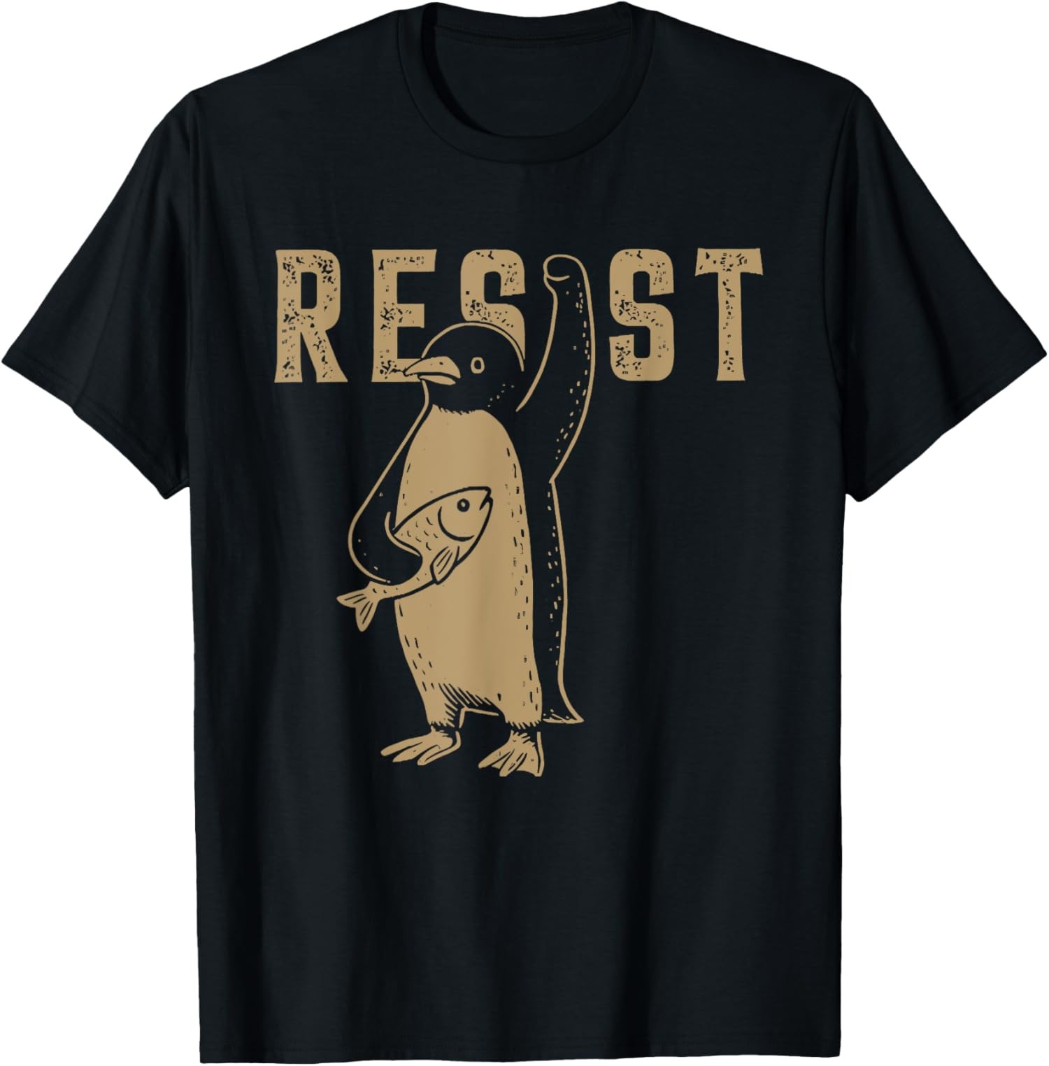 Resist Penguin Activism Graphic Design Unisex T-Shirt