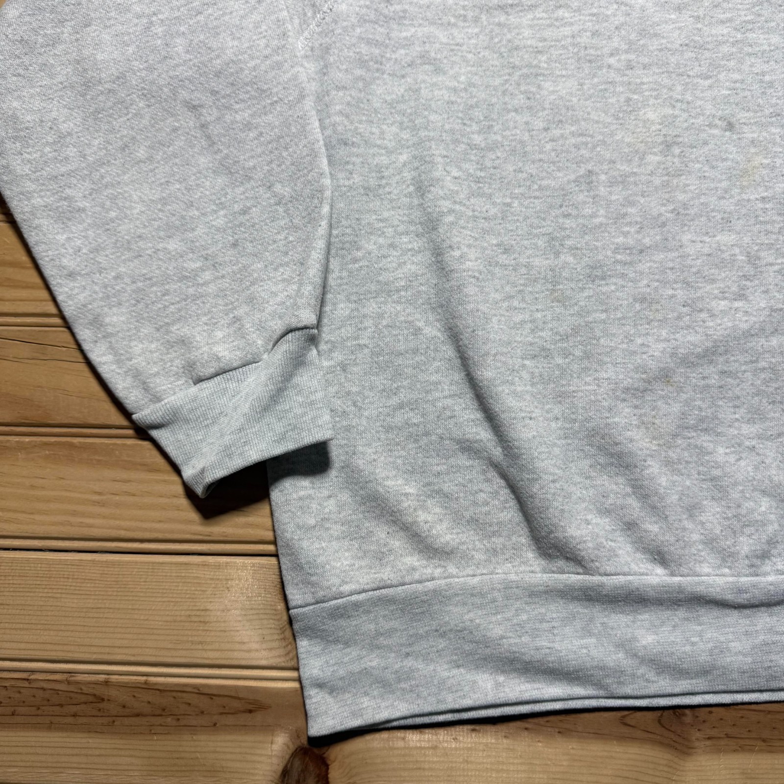 Vintage 90s Blank Raglan Heather Fleece Crewneck Pullover Sweatshirt USA – Large