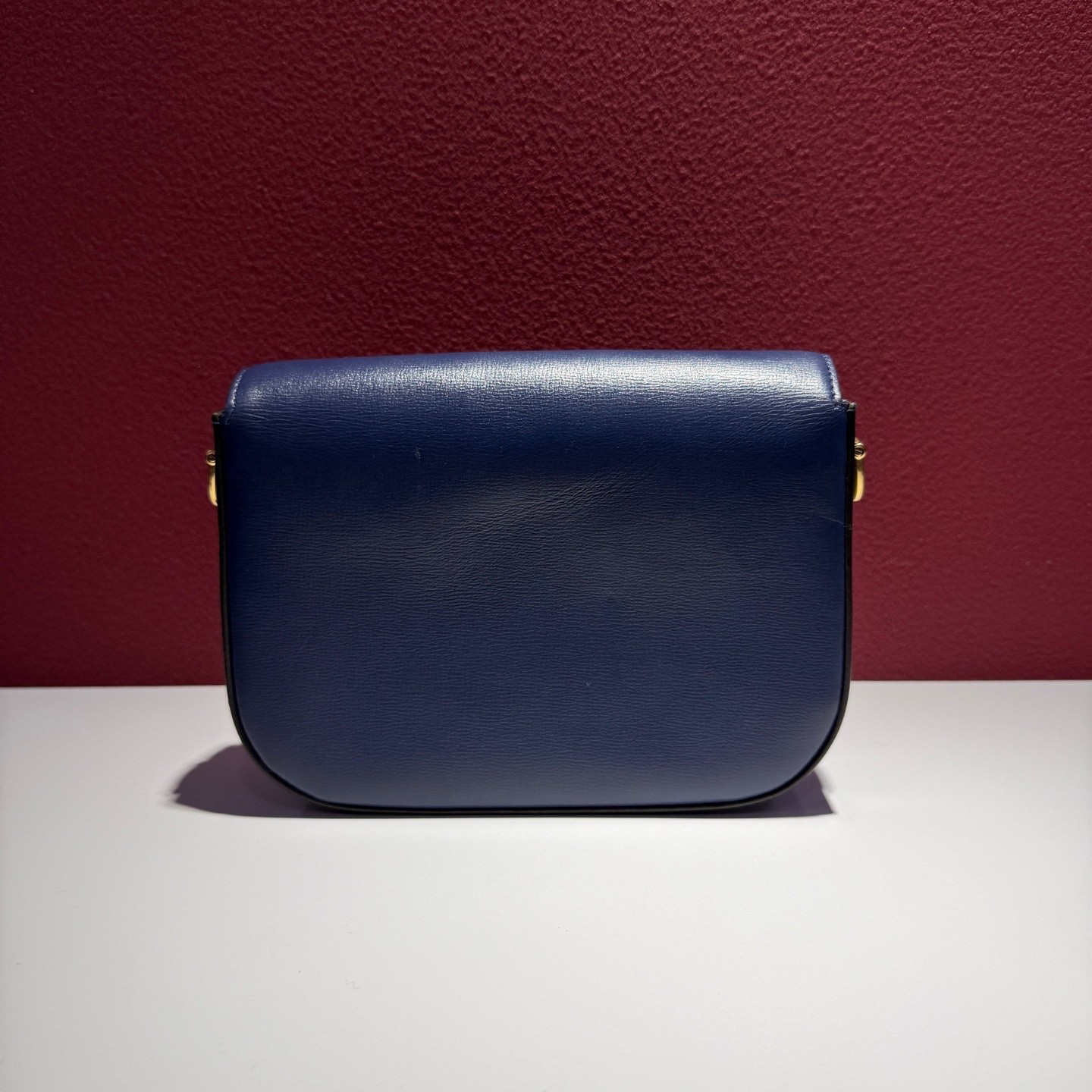Gucci Pre-Owned Authentic Saddle Bag Navy 20.5*5*14.5 cm