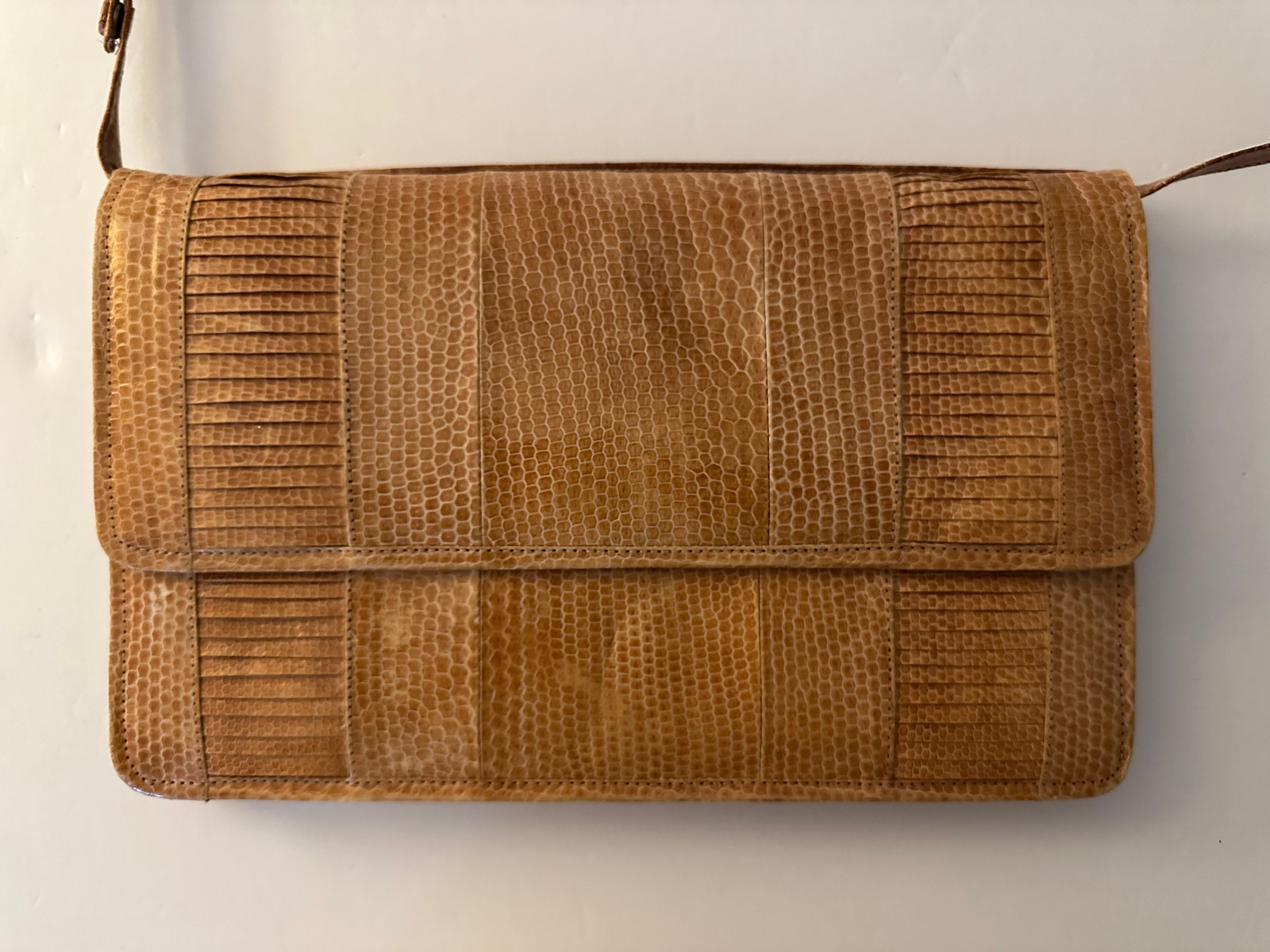 SALDANA real LIZARD skin purse shoulder bag 10.75 x 6.75 x 3