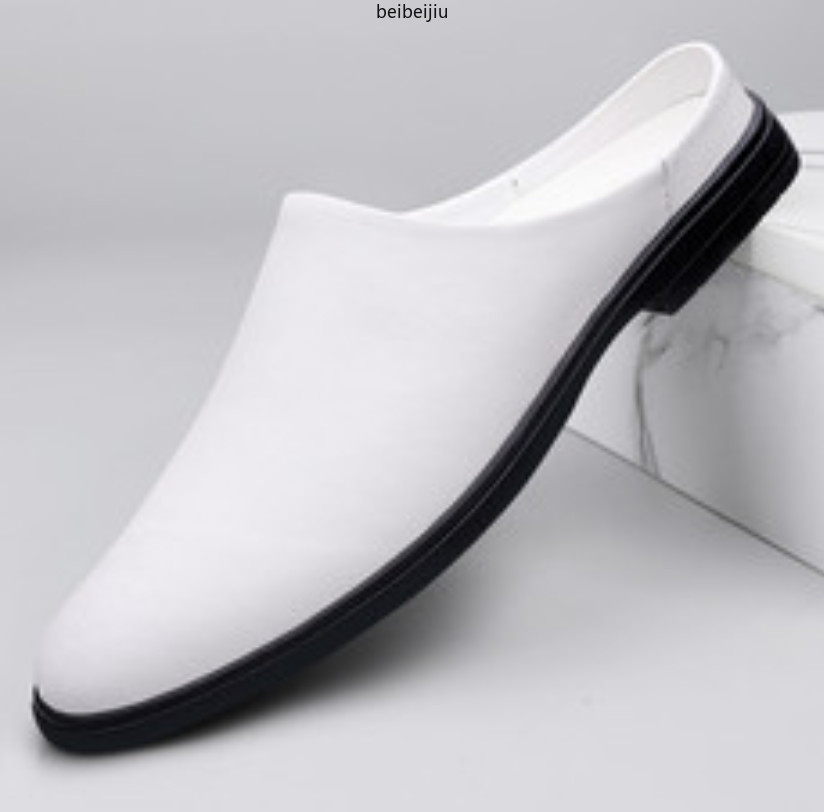 Men’s Flats Half Slippers Leather Casual Shoes Slip On Slides Mules Comfort Hot