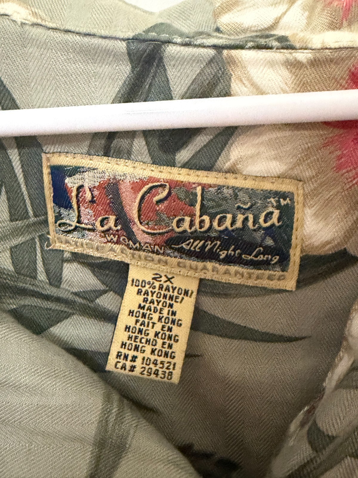 La Cabaña 100% Rayon Hawaiian Shirt – Men’s 2X
