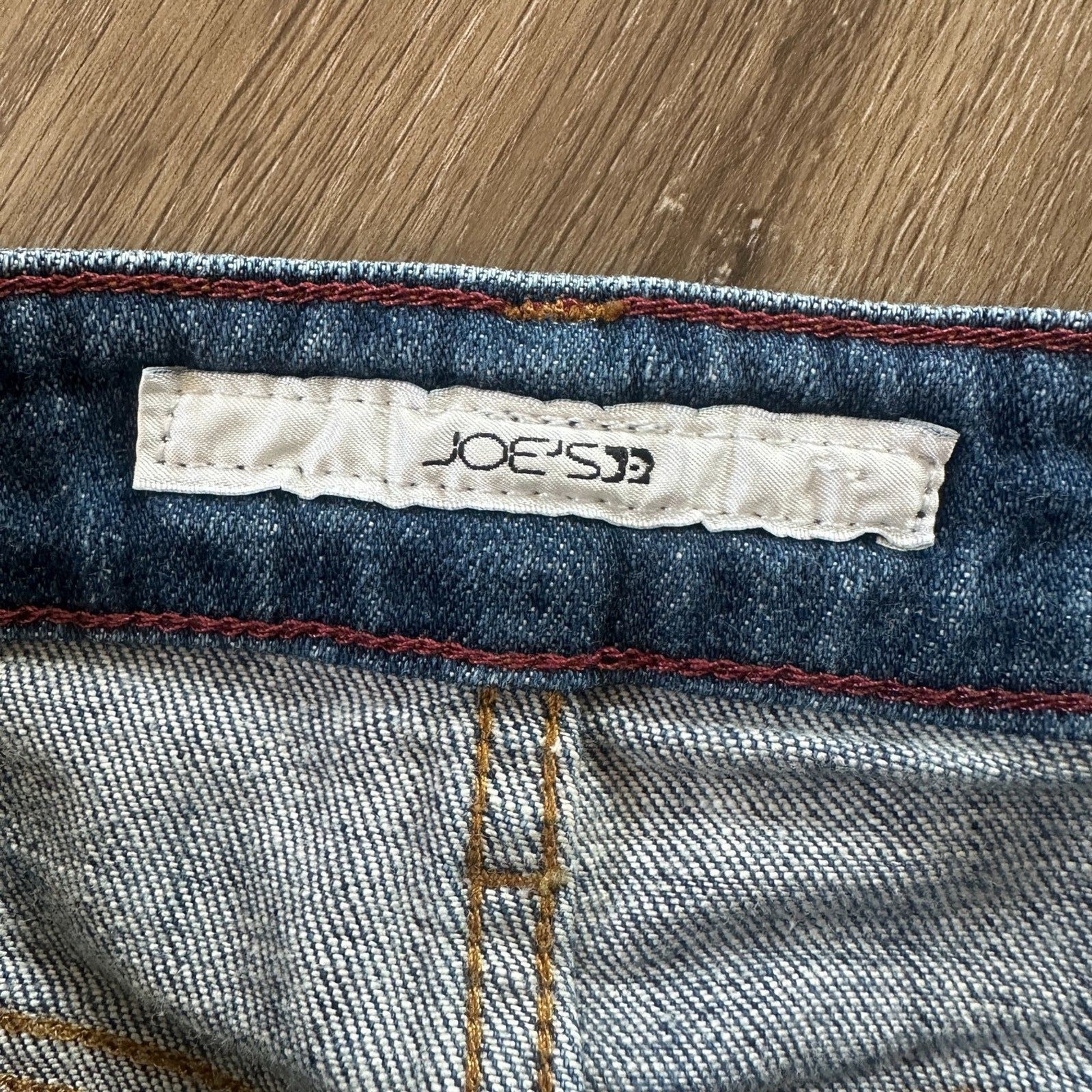 Distressed Raw Hem Bootcut Curvy Denim Jeans Phoebe Wash W28