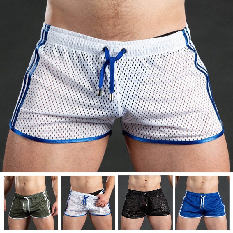 Mens Mesh Workout Running Sports Shorts Breathable Gym Training Fitness Pant