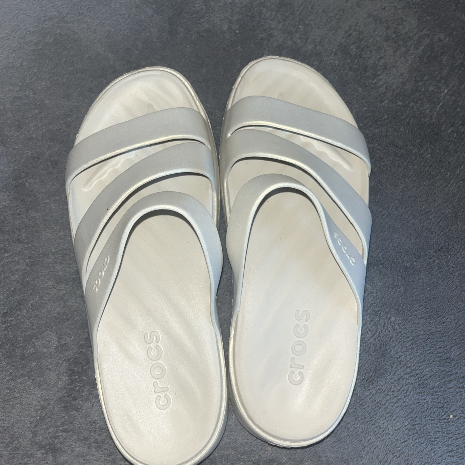 Crocs Women’s Glitter Platform Slide Sandal, Size 7, Slip-On, Open Toe