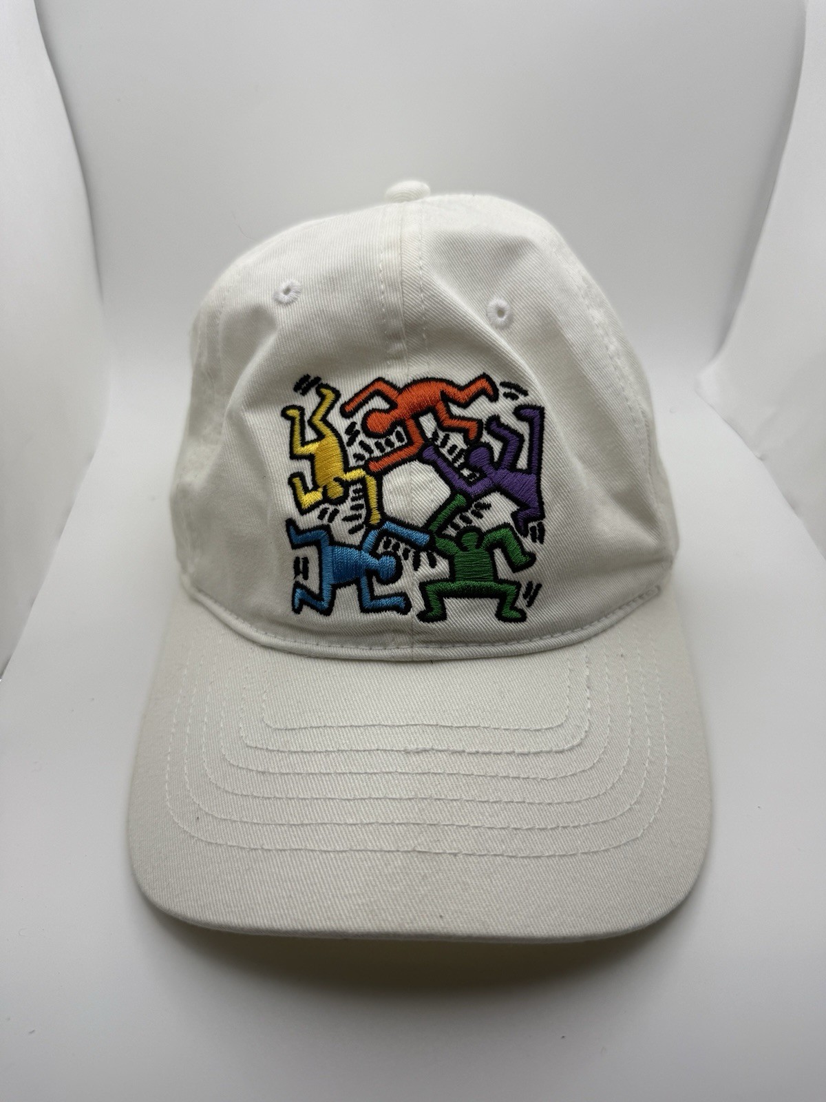 Keith Haring Hat Mens Strapback White Colorful One Size Mad Engine Art Artist