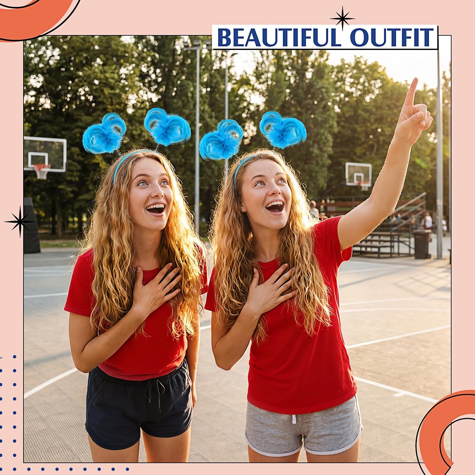 meekoo 2 Pcs Blue Headband 31 x 12 x 1.6 cm/ 12 x 4.7 x 0.6 inches,