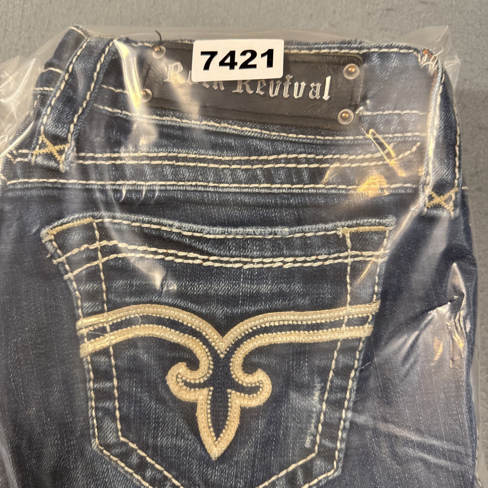 Rock Revival WOMENS 26 Brina Boot Jeans THICK STITCH WHISKERING
