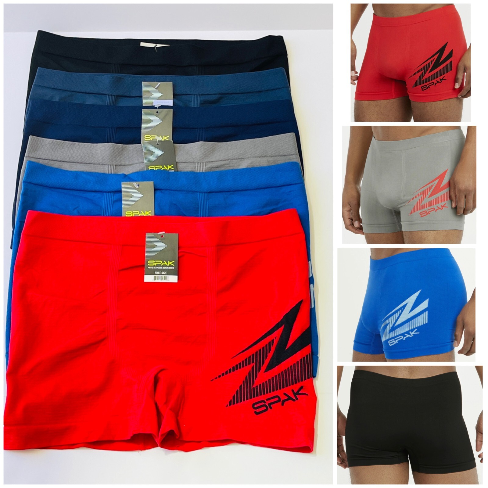 Lot 6 Pack Men’s Microfiber Boxer Briefs Underwear Compression Stretch Sport S20