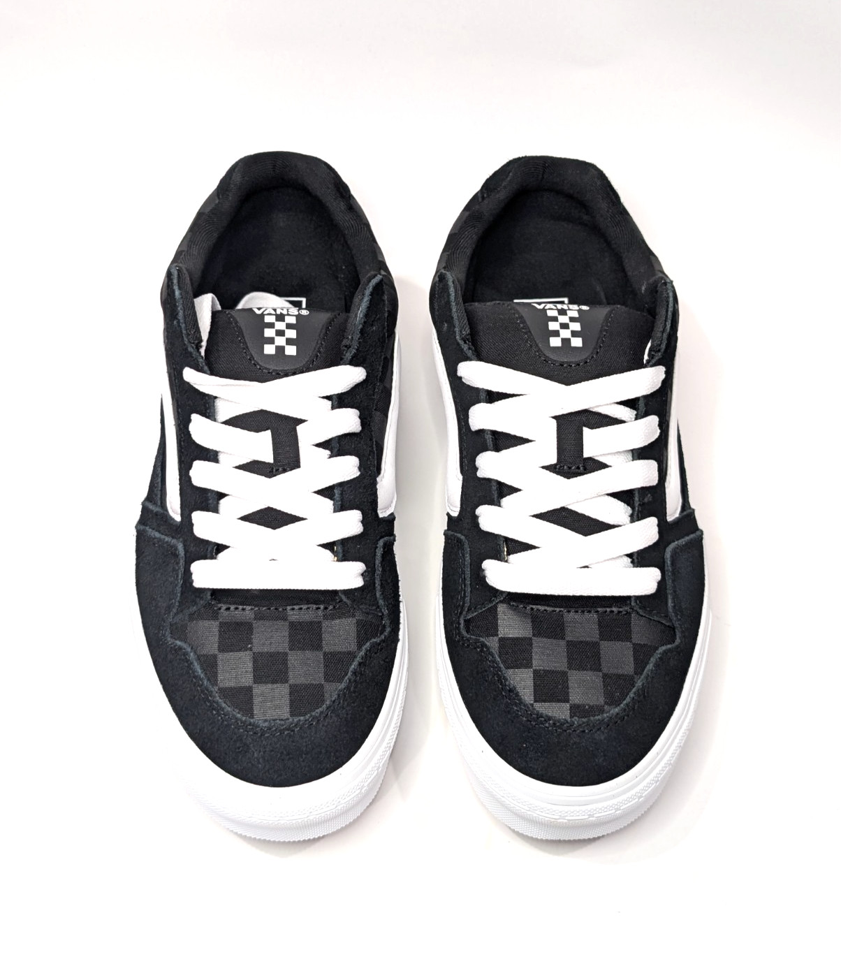 Vans Caldrone Tonal Check Black Suede/Canvas Men’s Sneakers – Assorted Sizes NWB