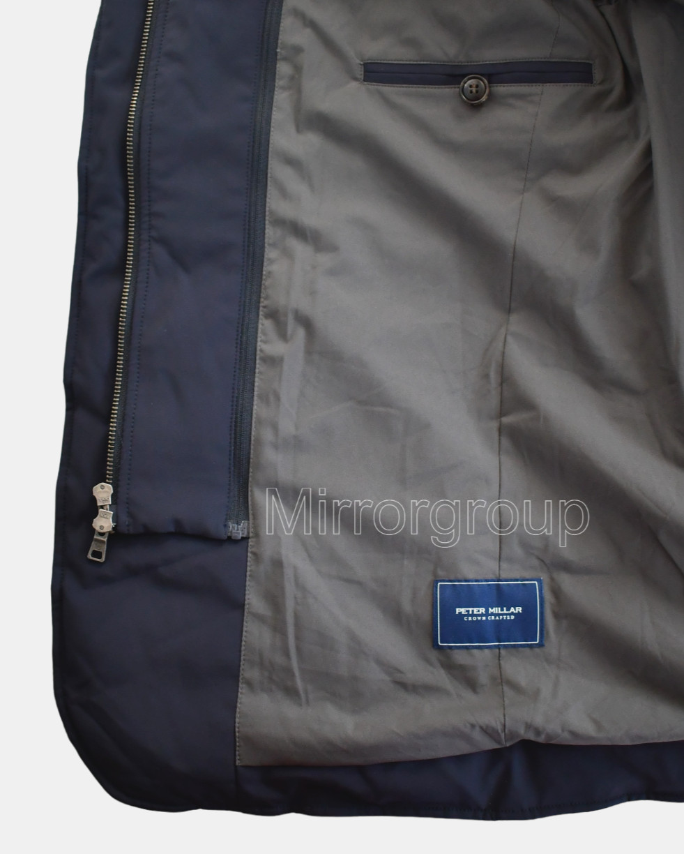 $1195🆕PETER MILLAR Navy ASTON QUILTED Hooded 4Way Stretch Blazer Jacket XXL/2XL