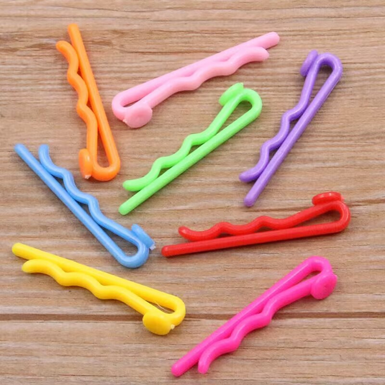 50 Mixed Color Plastic Bobby Pin Hair Pin Clip 45mm with Pad Hair Accessories