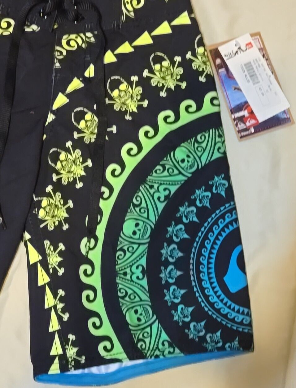 Quicksilver Kids Boys Swim Trunks Board Short S 23 Black Yellow Green Blue New