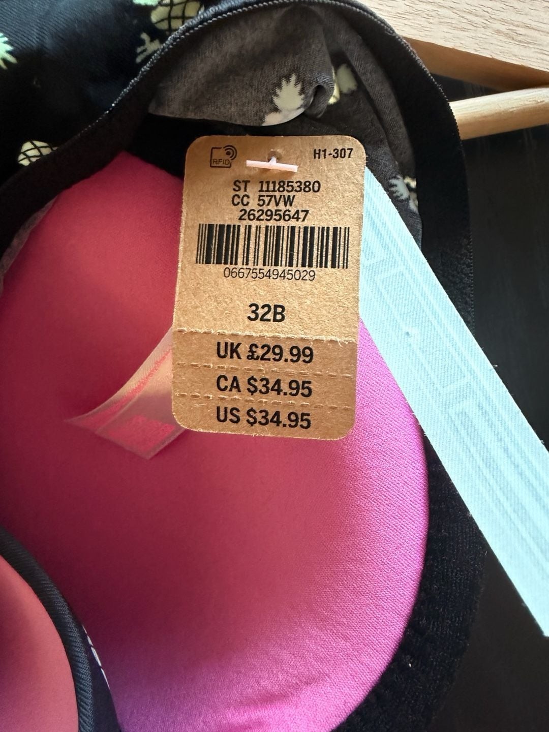 NWT Victoria’s Secret PINK Pineapple Print Front-Close Lightly Lined Bra