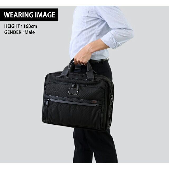 TUMI Alpha Black Nylon Briefcase Laptop Bag 15.75in Men 02603132D3 Authentic