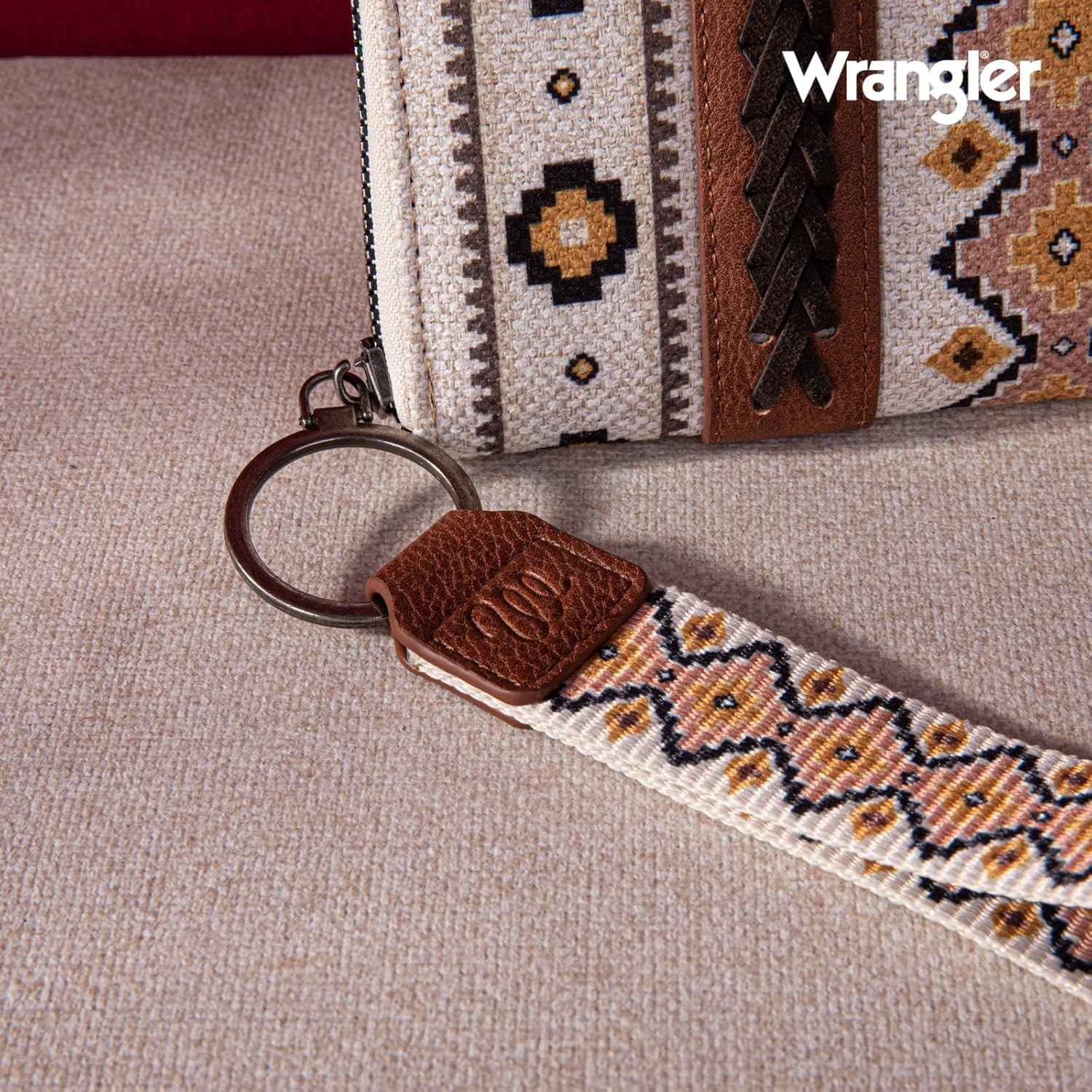 X Wrangler Wristlet Western Wallet Boho Aztec Credit Card Holder for Women