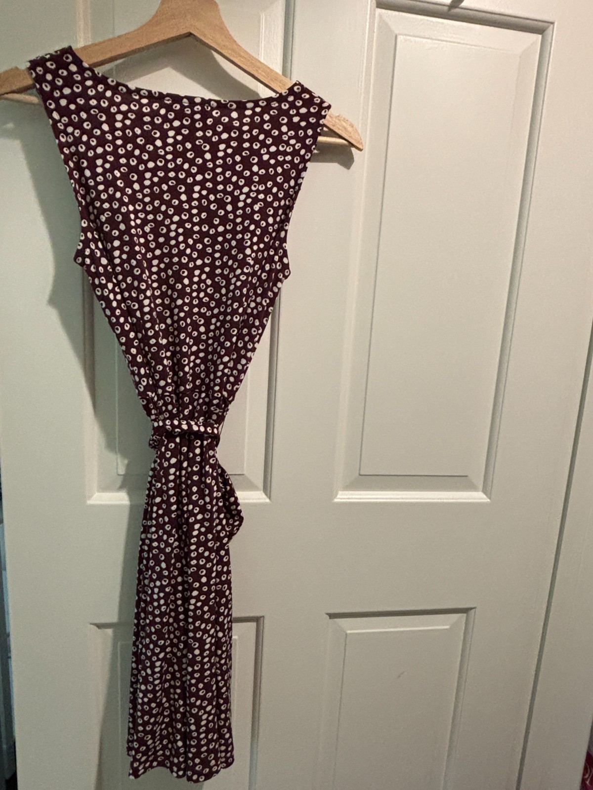 New Ann Taylor Loft maxi brown and white poka dot flowy dress (size US XS)