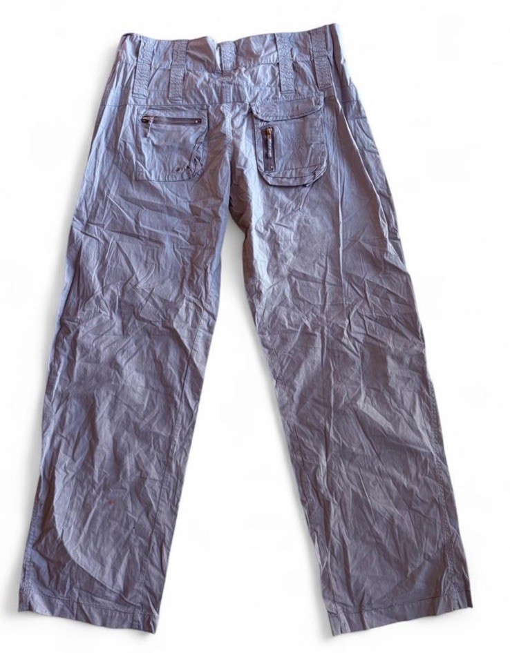 Pete & Greta by Johnny Was Cargo Marika Pants Stretch Y2K Gray Size 4 NEW