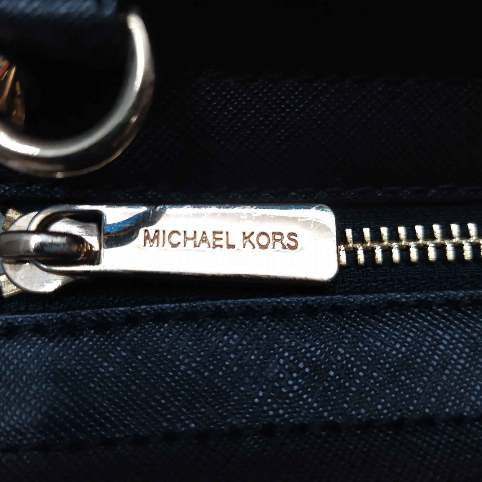 Michael Kors Black Leather Studded Double Handles Satchel Bag