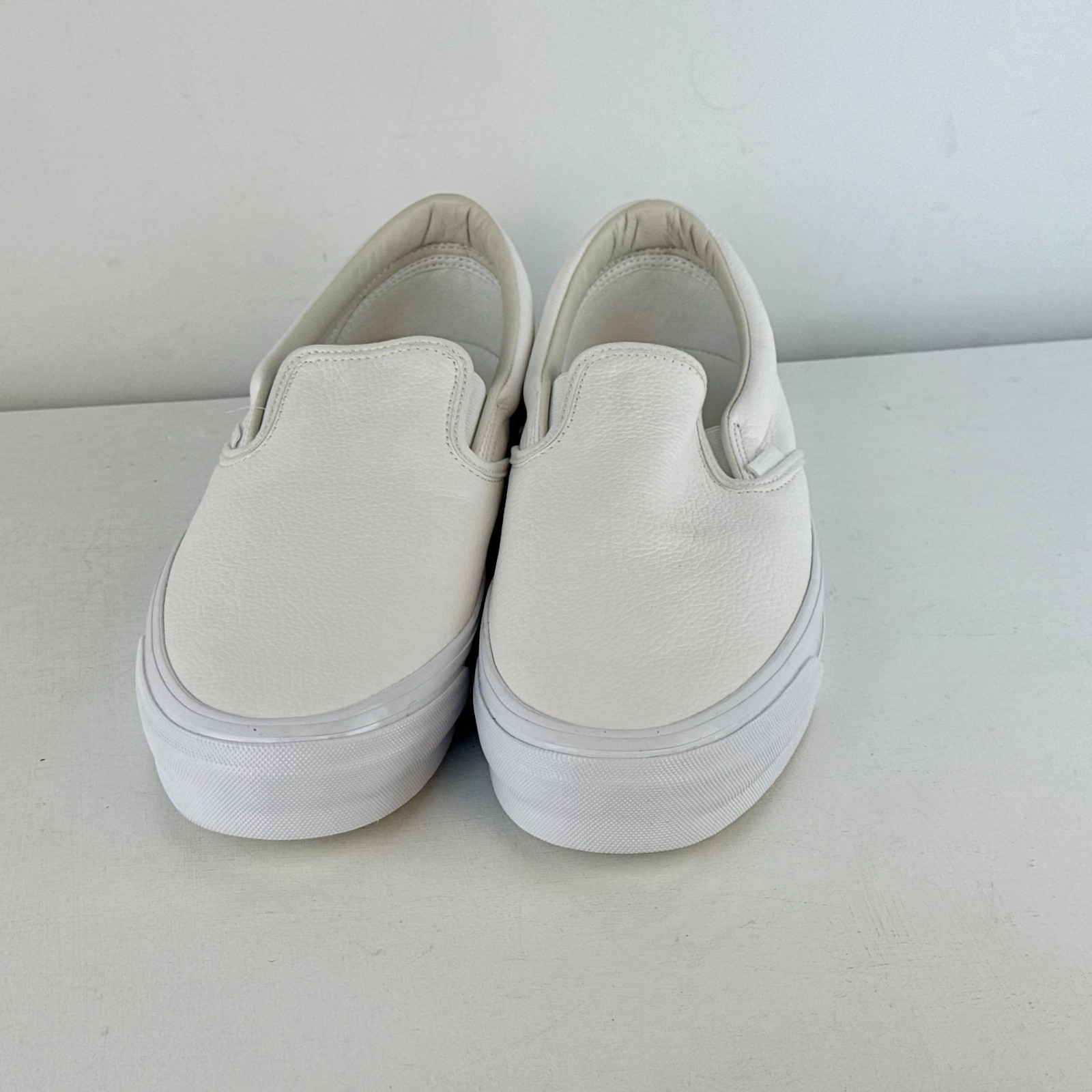M11.5, W13 -VANS Premium Classic Slip-On Leather White Shoe -507452