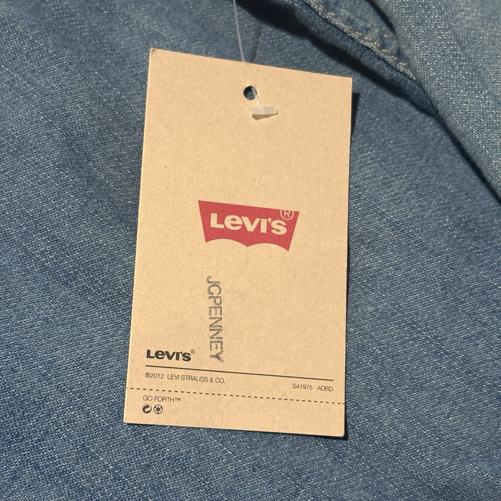 Levi’s XXL Classic Casual Sawtooth Denim Western Shirt Medium Blue 3LYLW2262 NWT