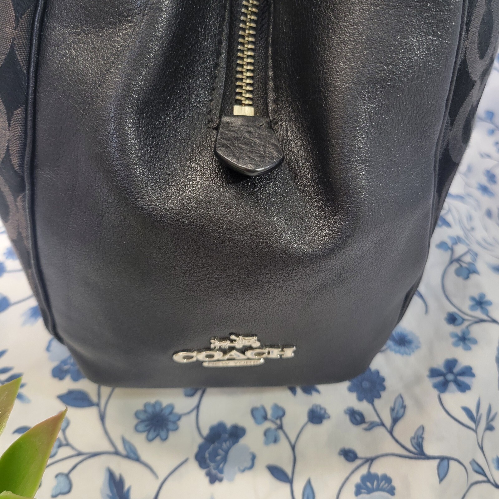 Coach Madison Phoebe Plum Interior Black Canvas Original Hangtag Hobo Chic
