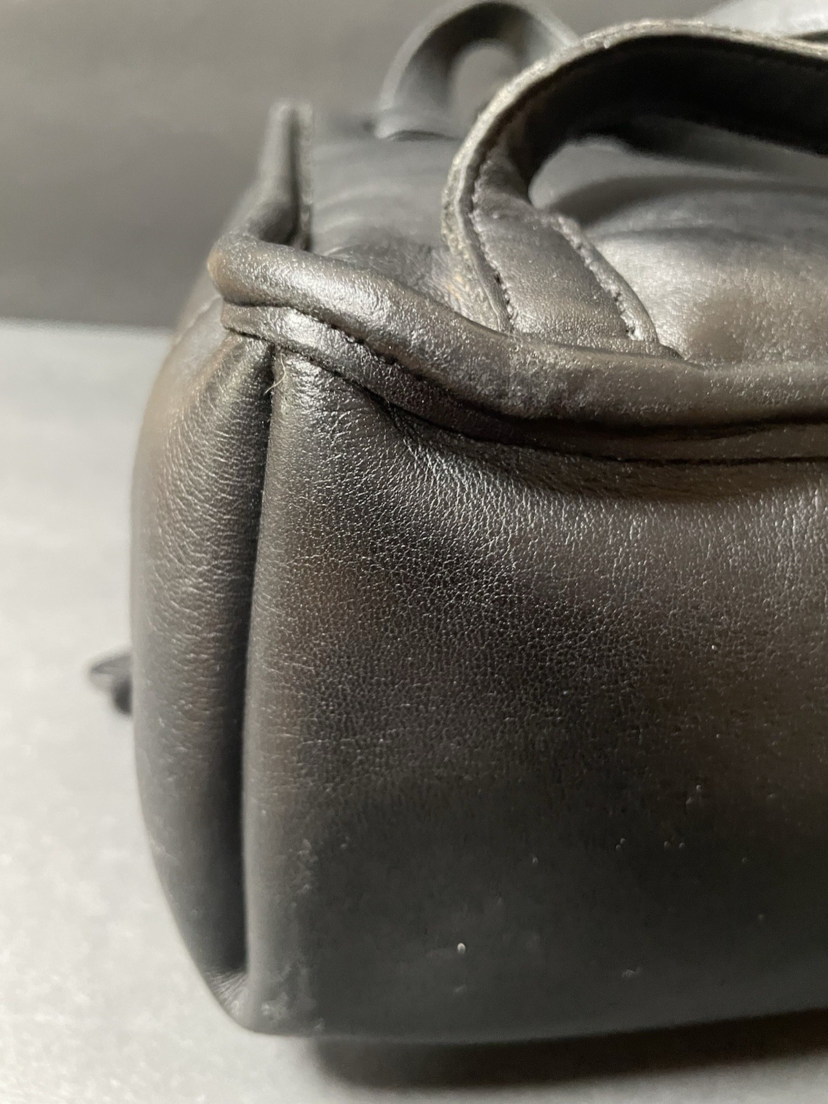 COACH Vintage Mini Turnlock Backpack Black Glove Tanned Leather USA 9960