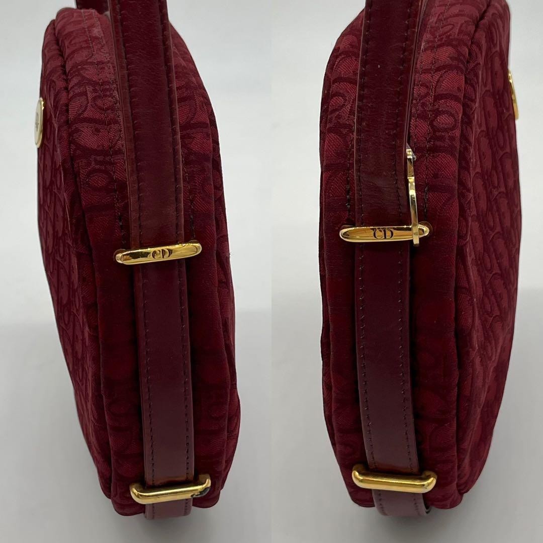 Christian Dior Bag Shoulder Trotter Pattern Logo Hardware Canvas