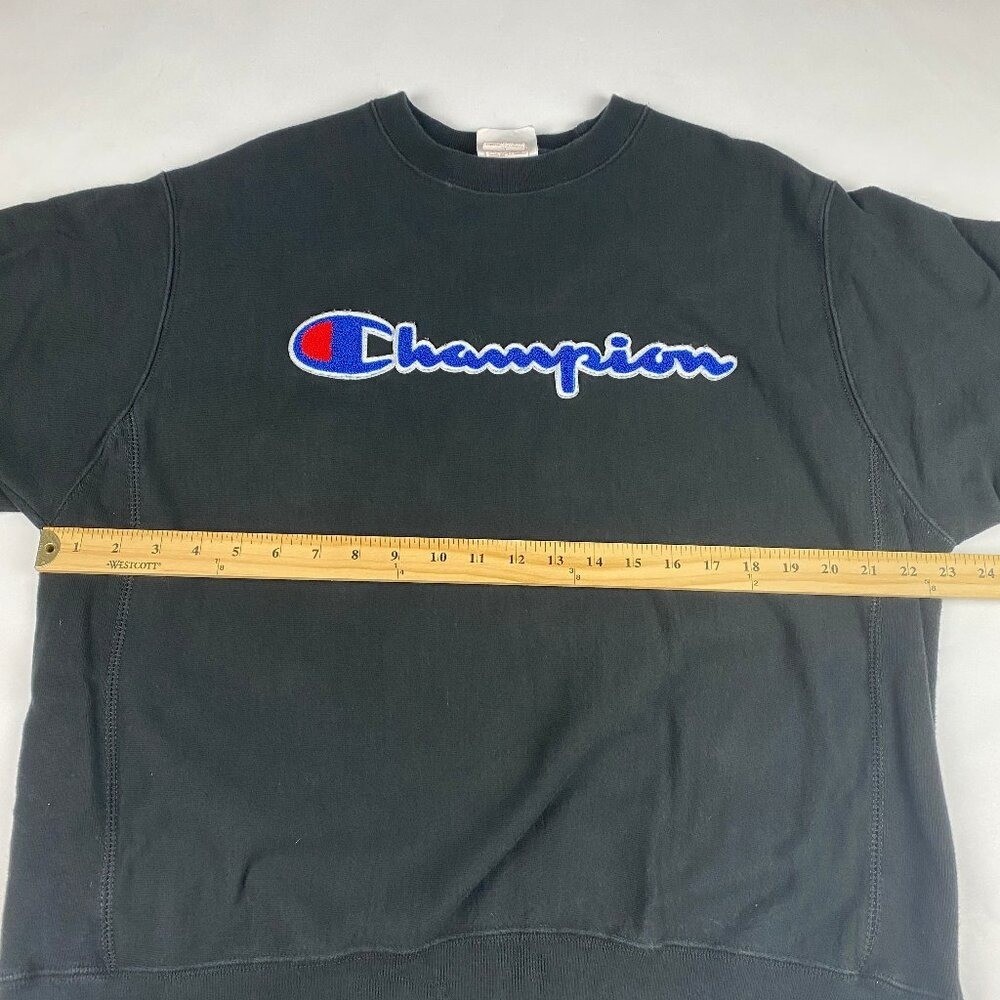 Champion Reverse Weave Crewneck Sweatshirt Men’s Size Large Black