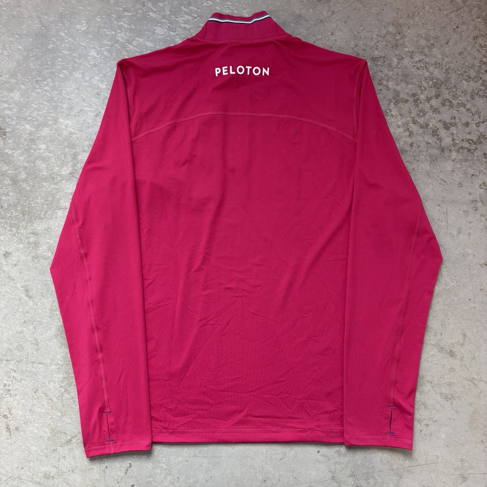 NEW Peloton x Fourlaps Venture 1/2 Half Zip Pullover Zip Pocket Pink Size Large