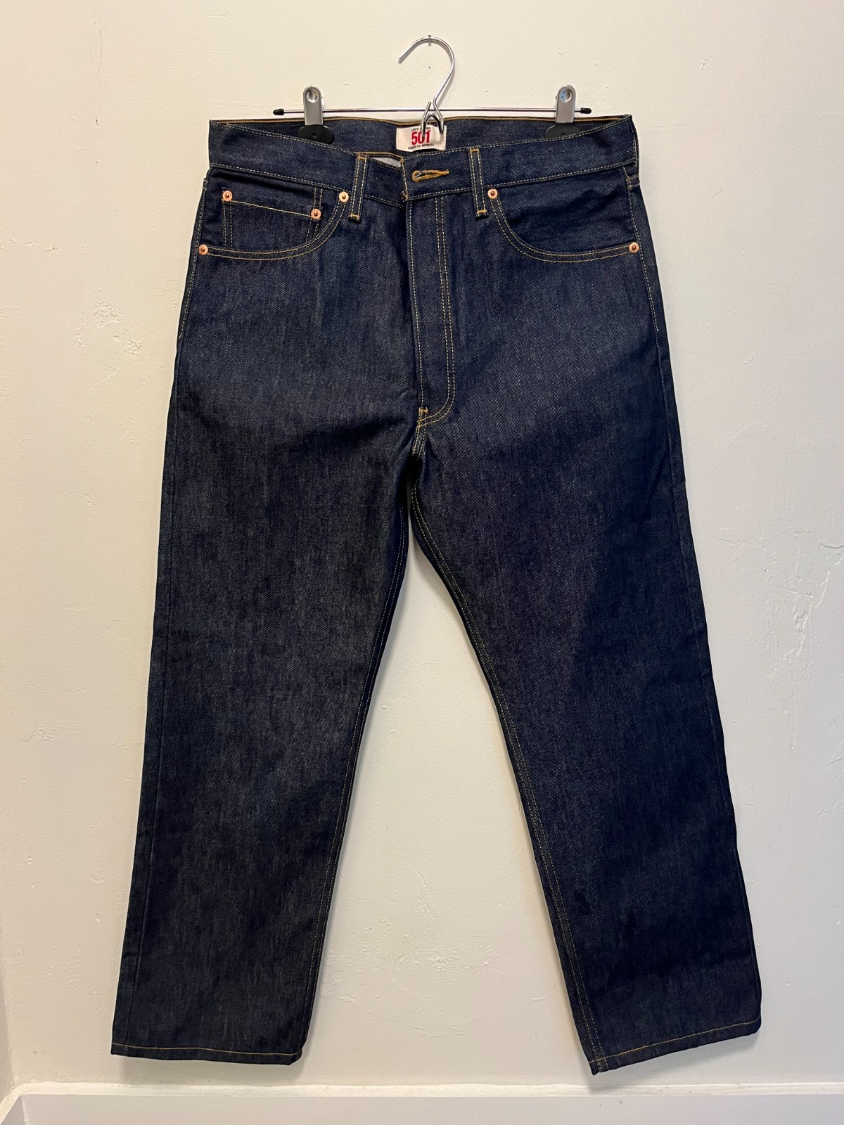 LEVI’S NEW 501 SHRINK-TO-FIT BUTTON FLY JEANS ROCKABILLY VINTAGE STYLE 34W x 29L