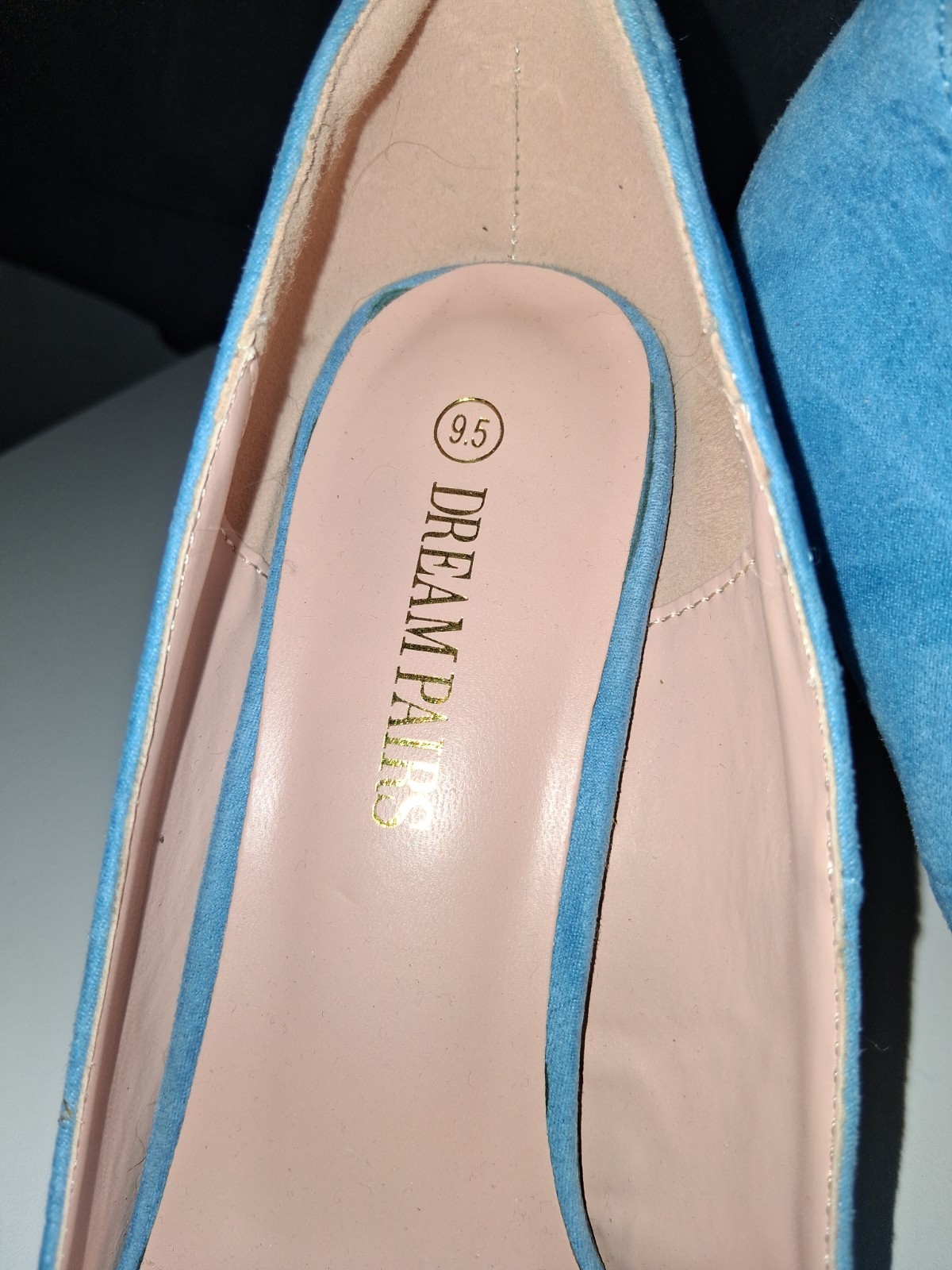 Dream Pairs Blue Faux Suede Pointed Toe Pumps Heels Women’s Size 9.5