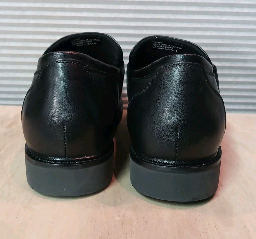 Apex Men’s Lexington LT200M Orthopedic Strap Loafer Dress Shoes Black Size 14 W
