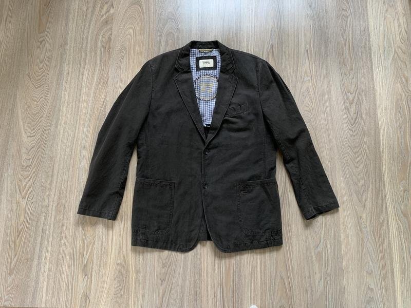 Men Camel Active Blazer Brown Linen 40 /L / 48