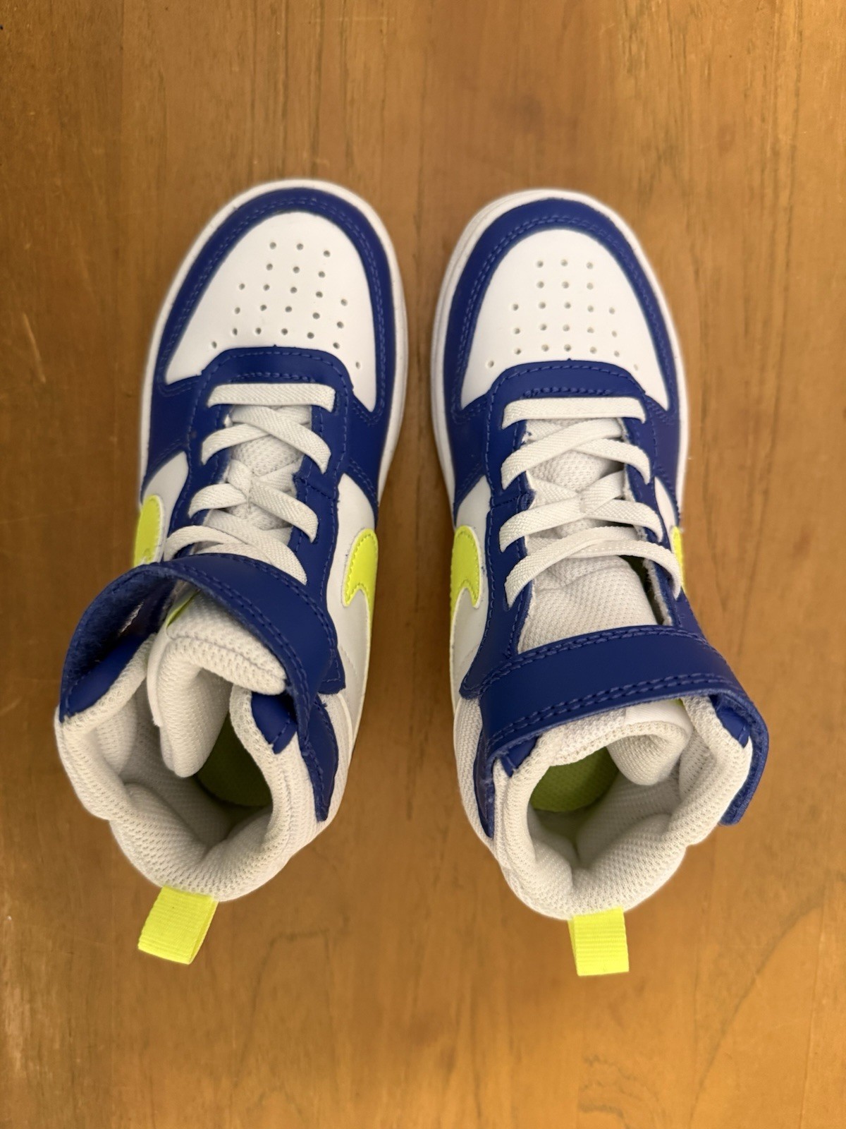 Nike Court Borough Mid Kids Blue White Leather 11c Sneakers Shoes HJ9243-488