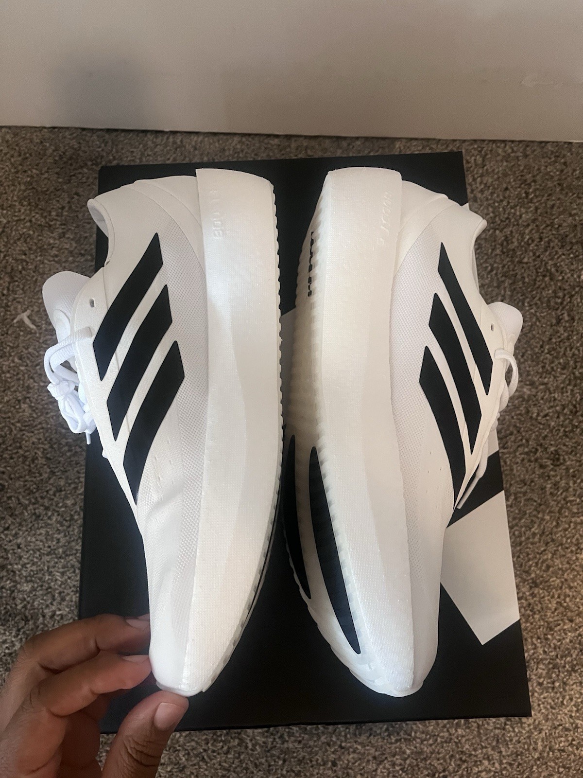 adidas Zenboost M Men’s Running Sneakers White/Black Low Top Lace-Up HQ9528