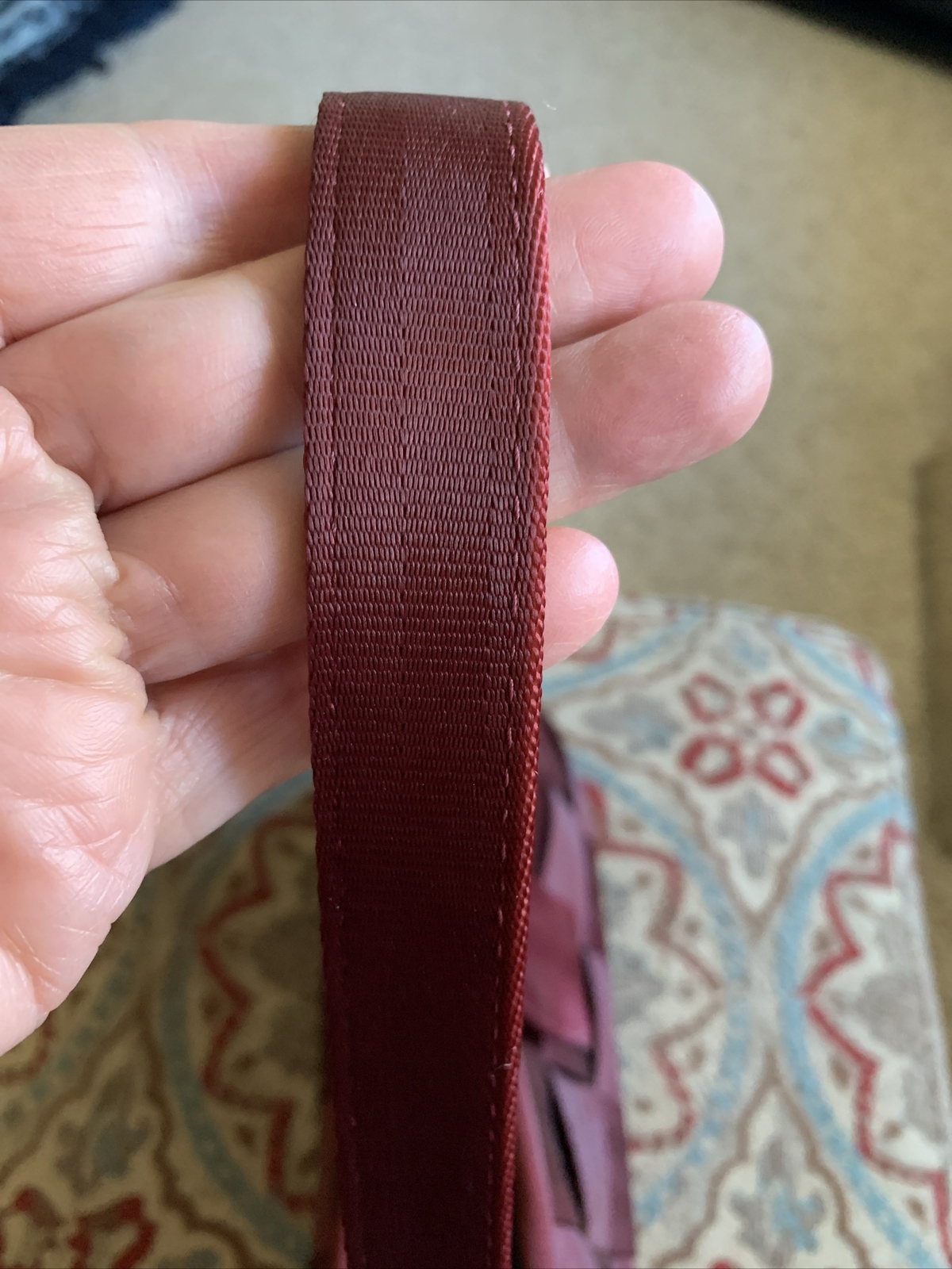Harveys Original Seatbelt Bag Woven Satchel Bag Dark Raspberry USA