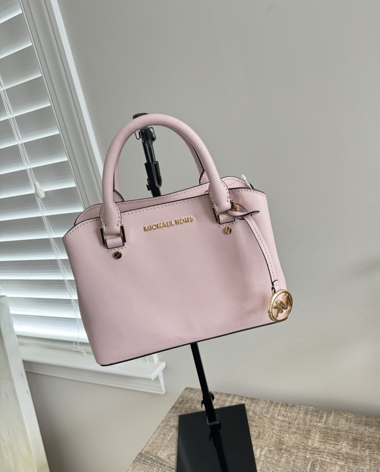 NWT MICHAEL KORS SAVANNAH BLOSSM SMALL SATCHEL SAFFIANO LEATHER
