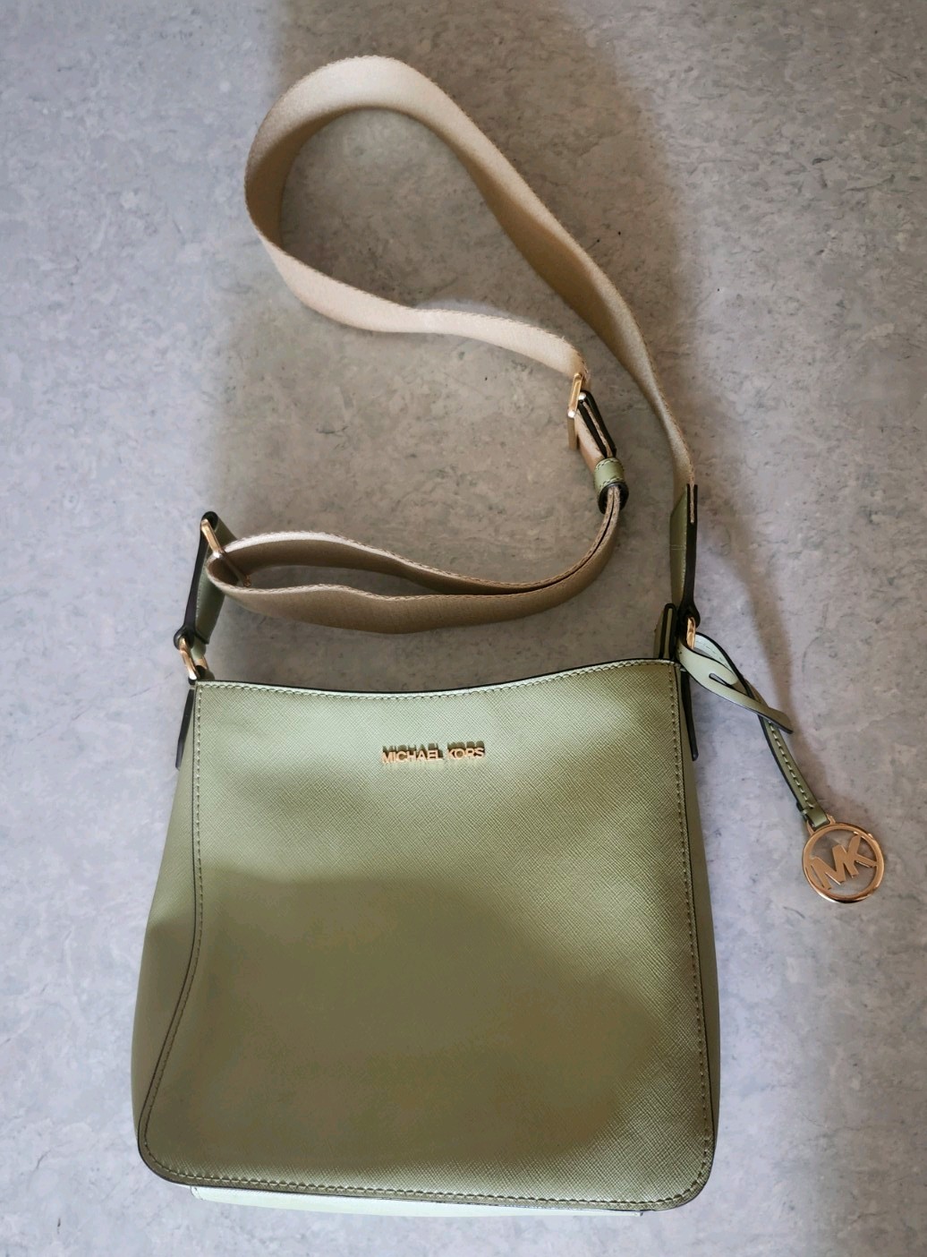 Michael Kors Jet Set Travel Small Messenger Bag, Light Sage