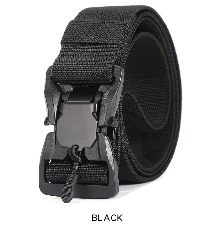 Elastic Tactical Belt Unisex Magnetic Buckle Quick Release Casual Waistwear