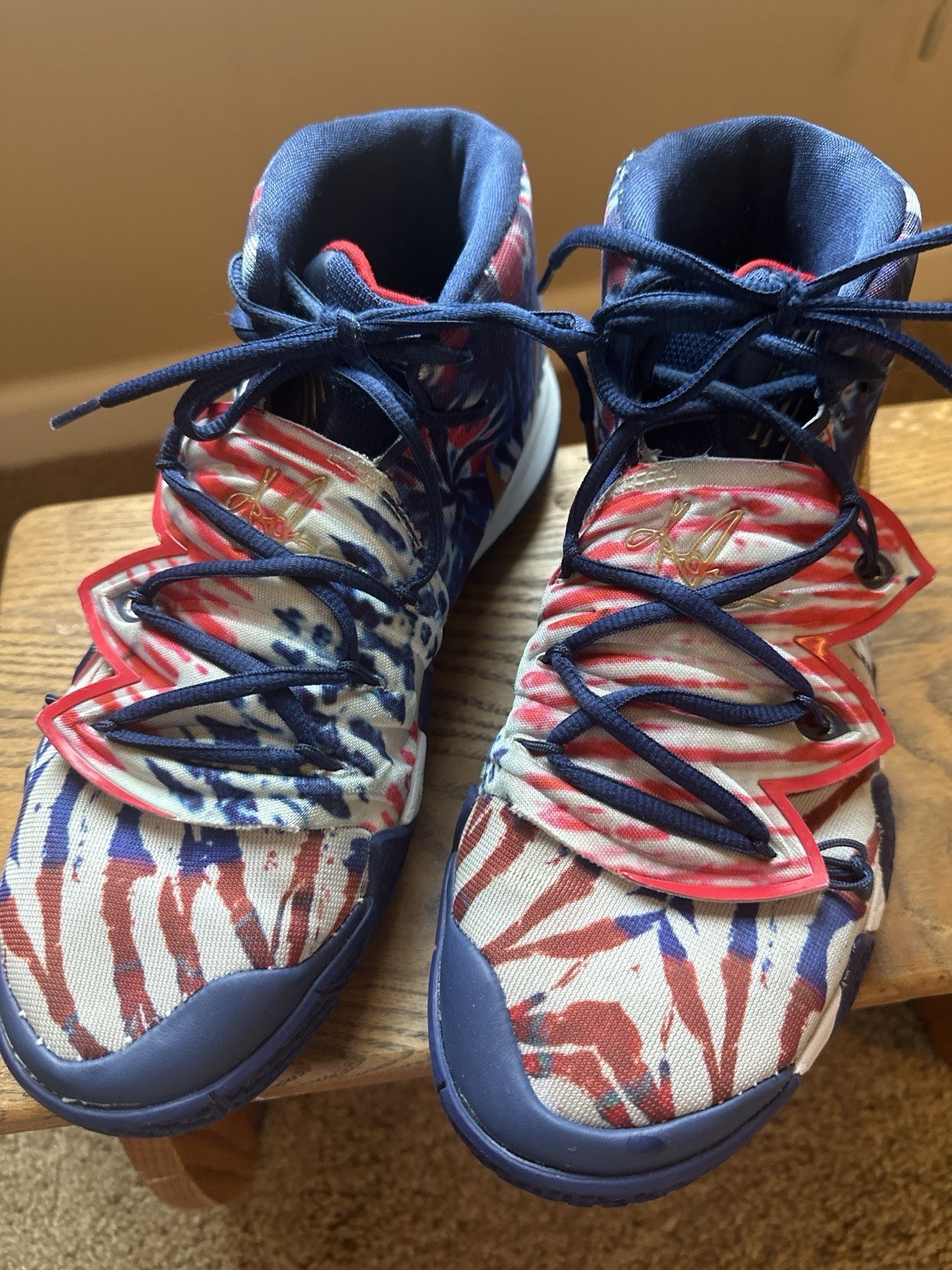 Nike Kybrid S2 What The USA Blue Void Gold White Athletic Sneakers CQ9323-400
