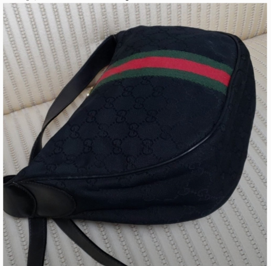 Gucci GG Web Black Ophidia Authentic Shoulder Bag