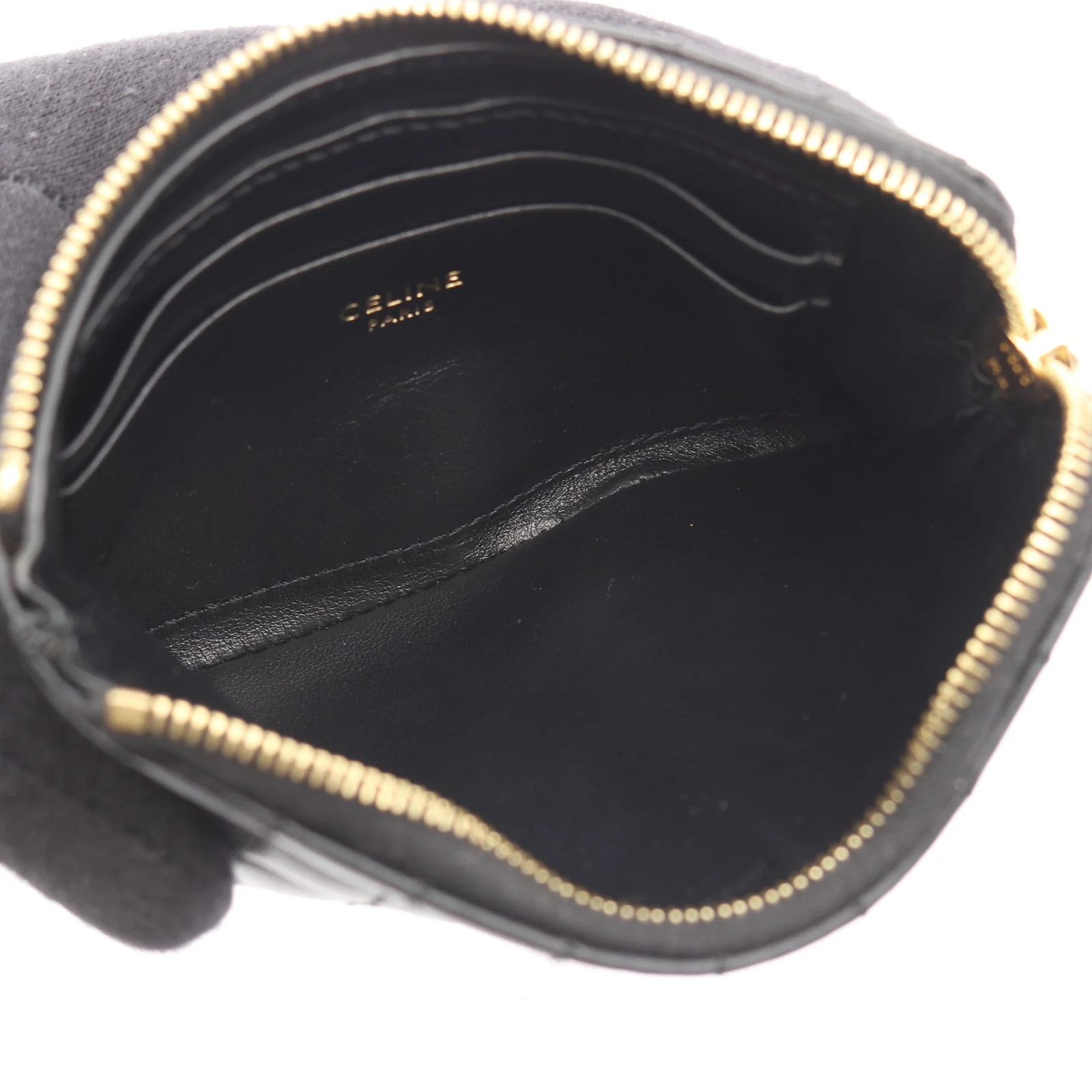 【Wallet】CELINE Coin & Card Pouch C Charm Case Leather Black Celine From Japan