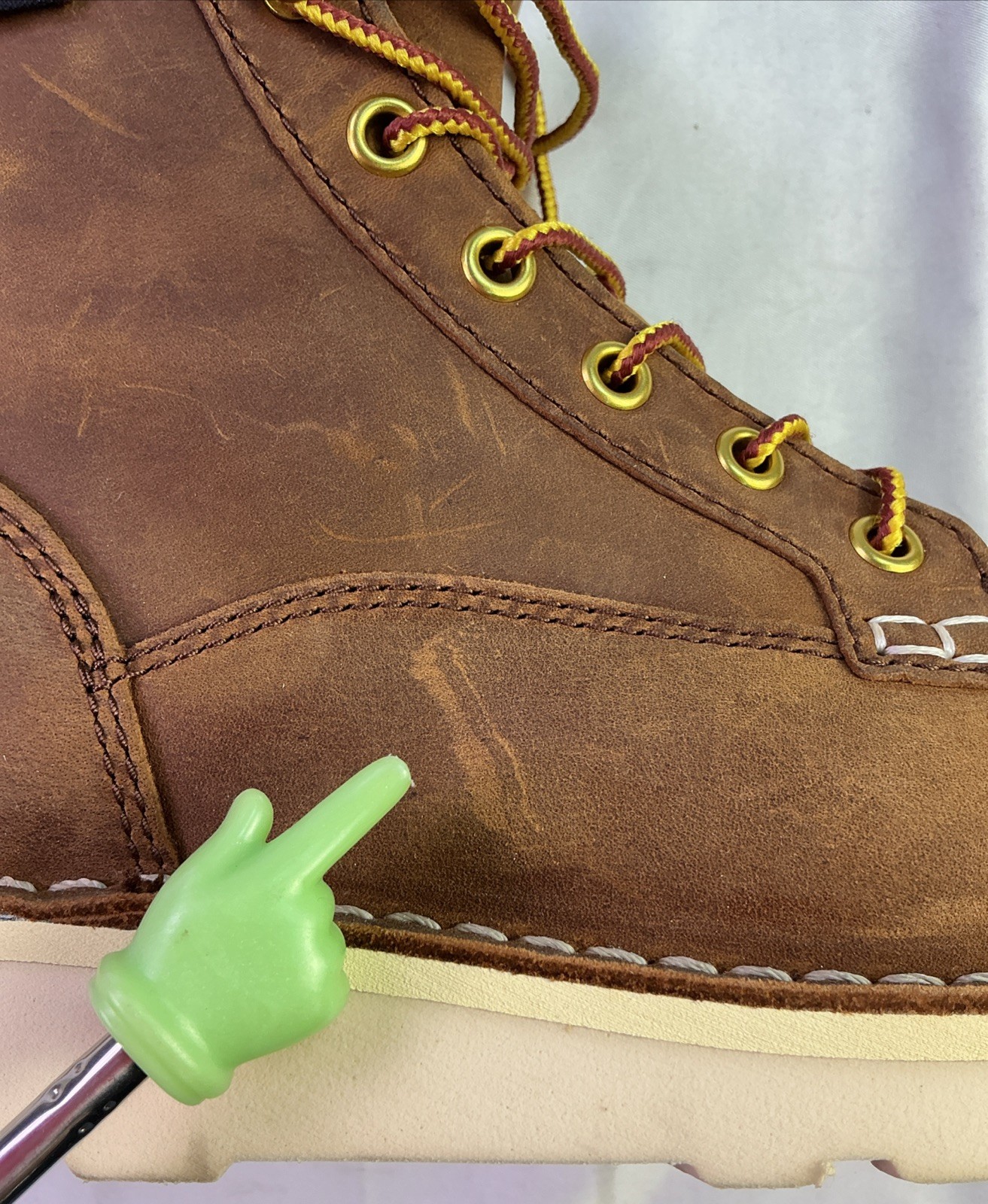 Danner Bull Run Men’s 6″ Soft Toe Leather Work Boots-Brown-Size: 8.5 D