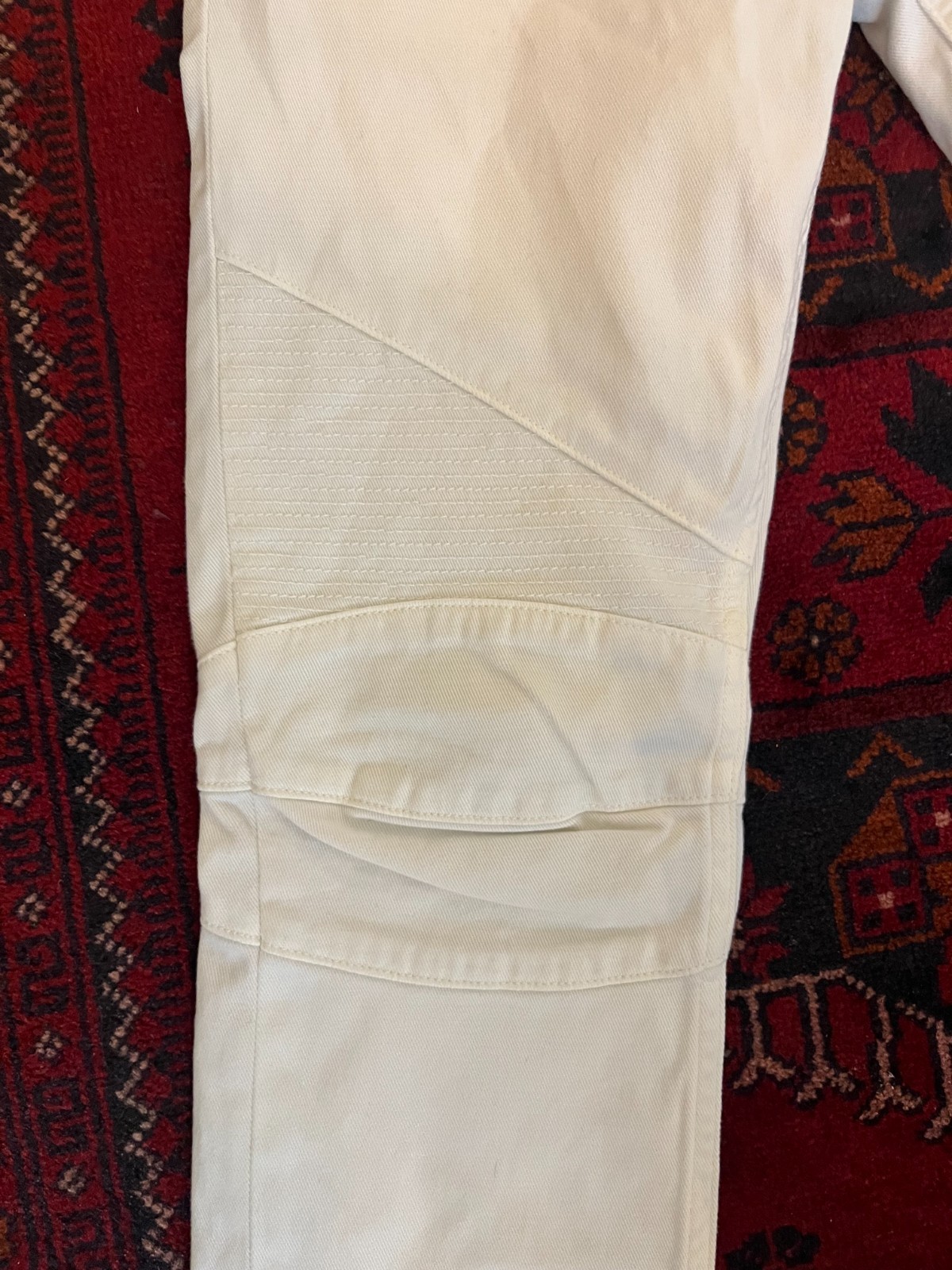 Hudson Blinder Biker Moto Skinny Jeans Men’s Size 29X32 Off White Button Fly