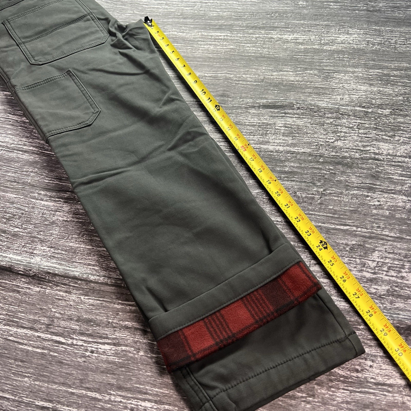 Coleman Fleece Lined Pants Utility Stretch Canvas Work Gray Men’s Size 32X30 NEW