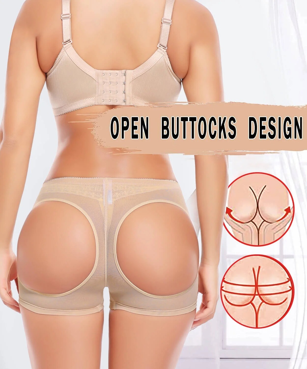 2 Pack Women Butt Lifter Booty Hips Enhancer Shapewear Body Shaper Underwear US
