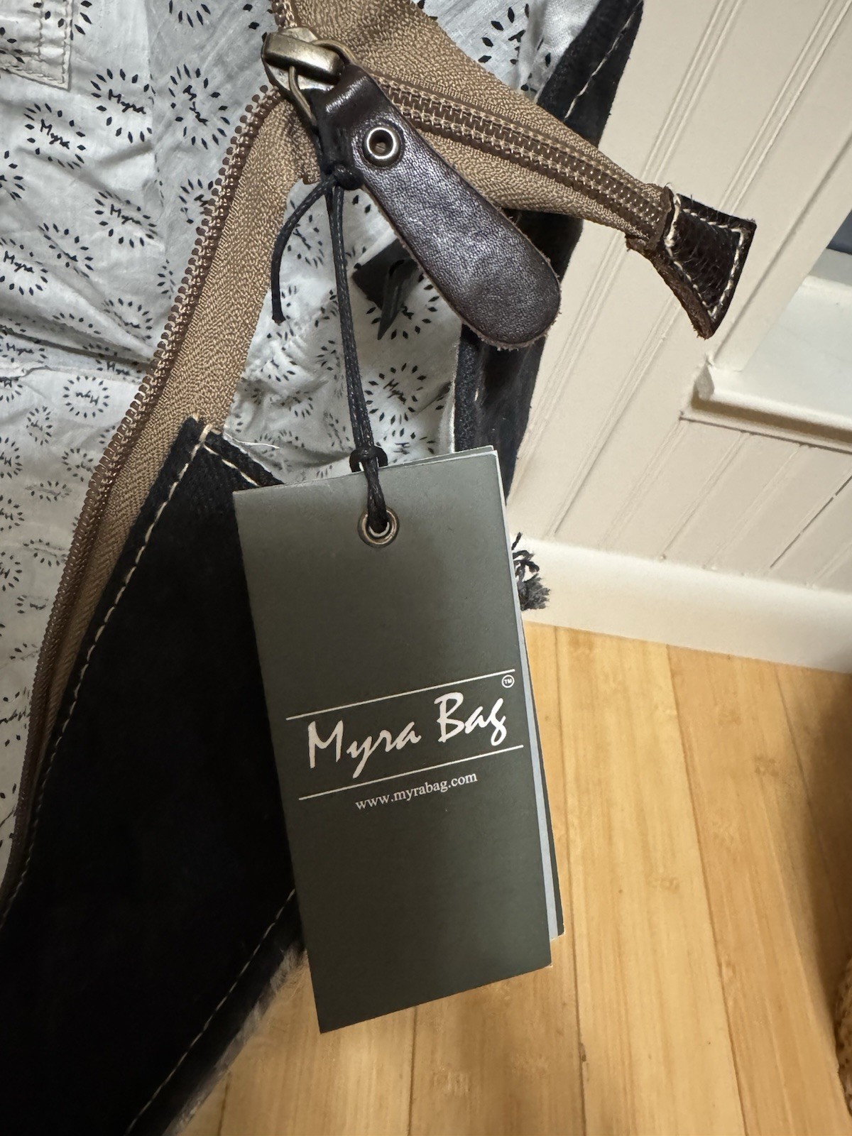 MYRNA Seagrass Weekender Tote – Leather, Hair-On Cowhide, New with Tags